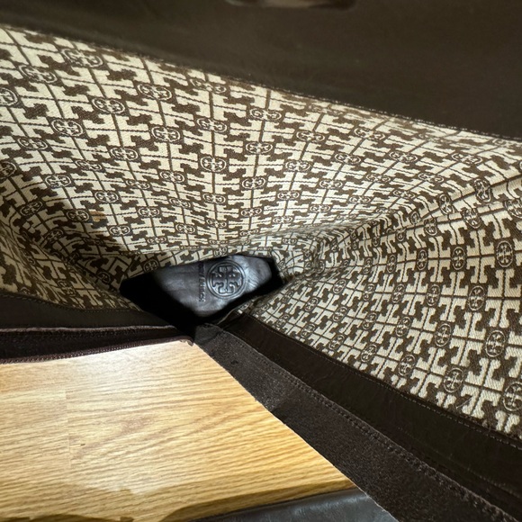 Tory Burch Jess Women’s Brown Leather Riding Boots Size 7M - Picture 6 of 9